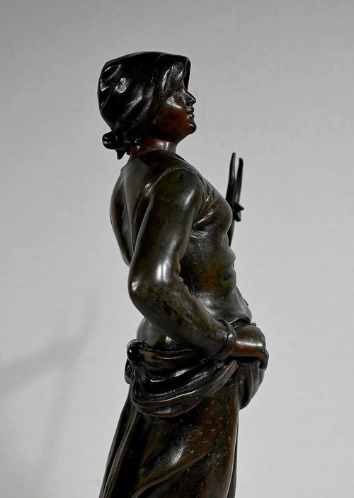 Important Spelter "End of Day", after F. Moreau - Early 20th Century