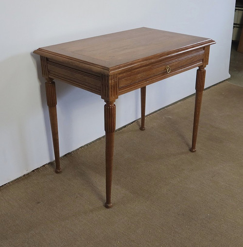 Office table in solid oak, Louis XVI style - 1900