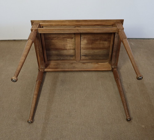 Office table in solid oak, Louis XVI style - 1900