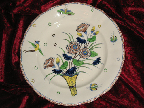 Earthenware table service by Boch La Louvière with polychrome Japanese decoration