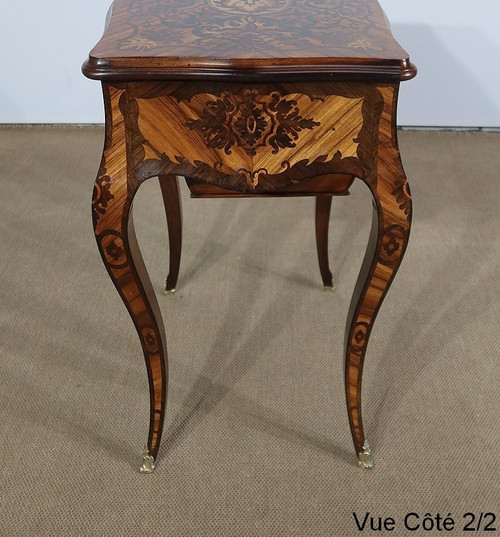 Exceptional Worker in Louis XV Marquetry, Napoleon III Period - Mid-19th Century