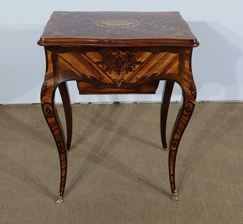 Exceptional Worker in Louis XV Marquetry, Napoleon III Period - Mid-19th Century