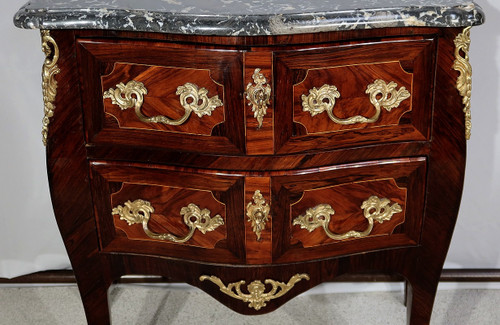 Small Tomb Commode in Precious Wood, Louis XIV / Louis XV transition – 18th century