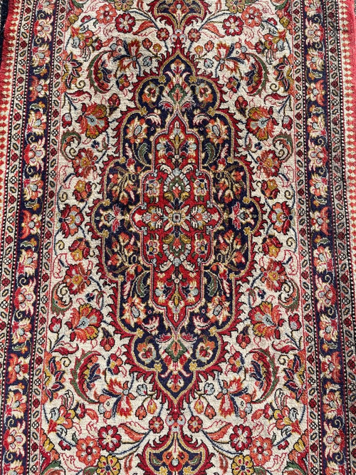 Persian Ghoum Carpet Iran About 1980 Wool And Silk