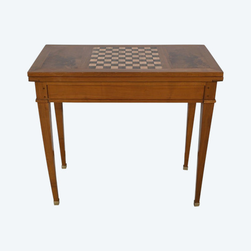 Console Table and Games in Cherry, Directoire style - 1st part of the 19th century