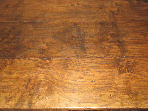 Small Louis XV period desk table in oak with an 18th century drawer