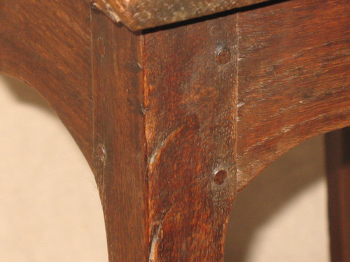 Small Louis XV period desk table in oak with an 18th century drawer