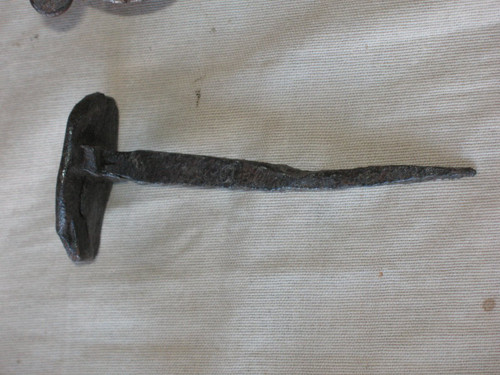 Full wrought iron door knocker hammer, 18th century