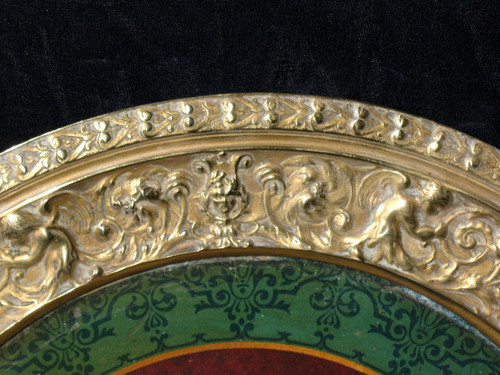 Pair of large tondos bronze frames in the Renaissance style, 19th century