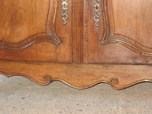 Buffet 2 corpi XVIII reggenza in legno di frutta Origine Ile de France