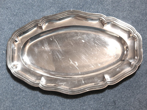 3 Louis XVI style silver metal dishes