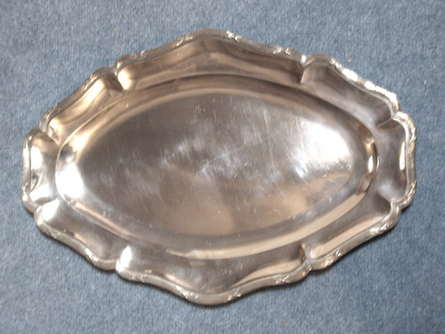 3 Louis XVI style silver metal dishes