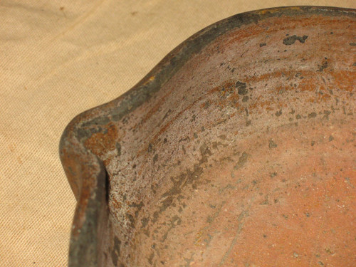 2 glazed earthenware pans from the 19th century from Saintonge