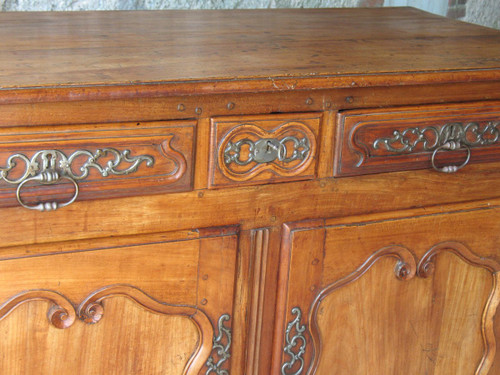 Regency period sideboard with 2 doors and 3 drawers Origin Saintonge 18th century