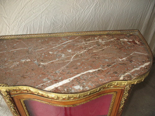 Curved display case in the Louis XVI style, 19th century