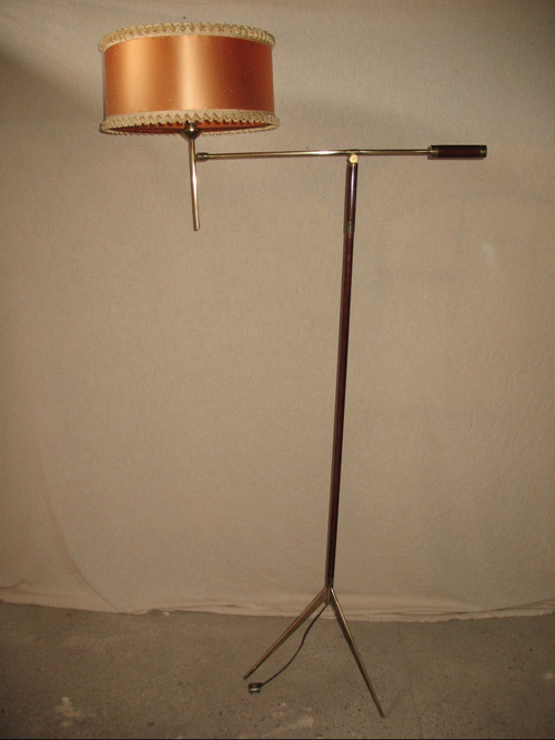 Tripod floor lamp or reading light with pendulum Lunel edition circa 1950