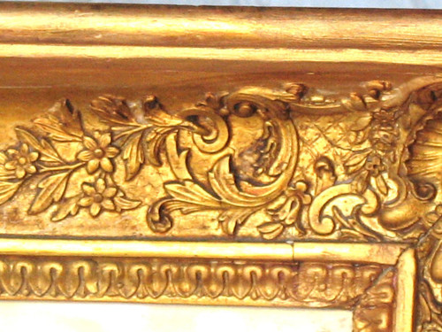 19th century Empire style gilt frame with engraving View of the Tower of London