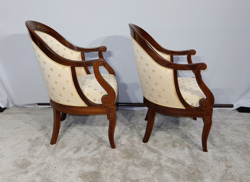 Pair of Rosewood Bergères, Charles X period - Early 19th century