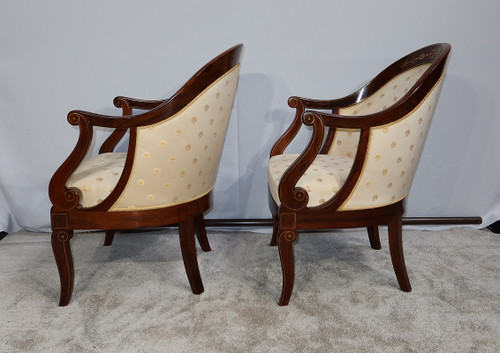 Pair of Rosewood Bergères, Charles X period - Early 19th century