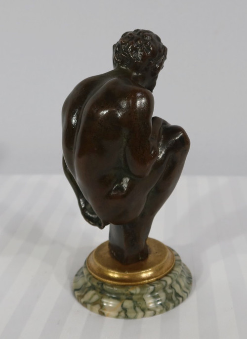 Bronze "The Crouching Man" - Late 19th century