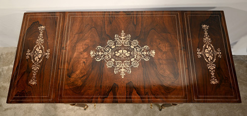 Rosewood table, Louis XVI style, Napoleon III period - Mid-19th century