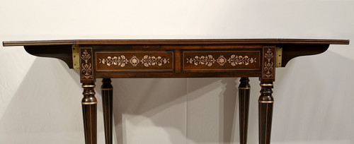 Rosewood table, Louis XVI style, Napoleon III period - Mid-19th century