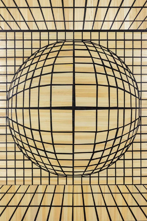 Kinetic Panel In Straw Marquetry, Contemporary Work, LS5434