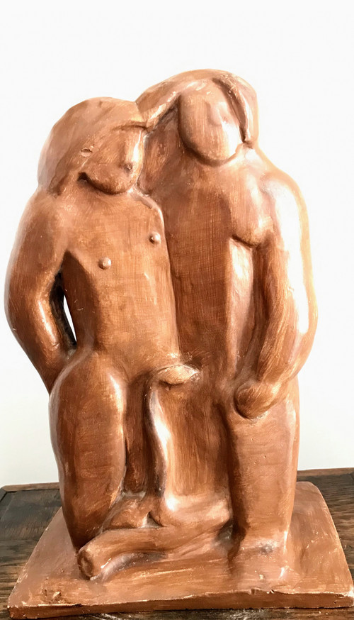 Adam and Eve, 1932, 2nd version, Joseph Czaky (1888-1971)