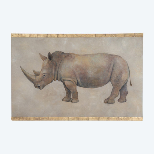 Painted Canvas, Rhinoceros, Contemporary Work, LS56421351A