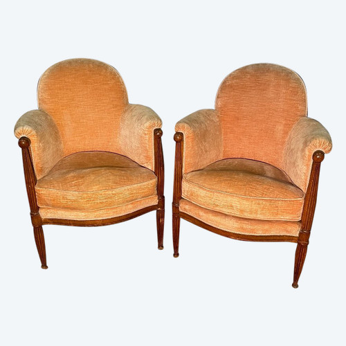 Paire De Fauteuil Art Deco Dans Le Goût De Follot