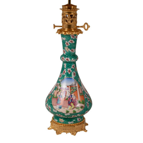 Pair Of Canton Porcelain And Bronze Lamps, Circa 1880, LS5546774B