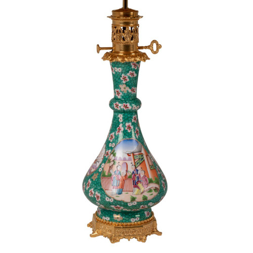 Pair Of Canton Porcelain And Bronze Lamps, Circa 1880, LS5546774B