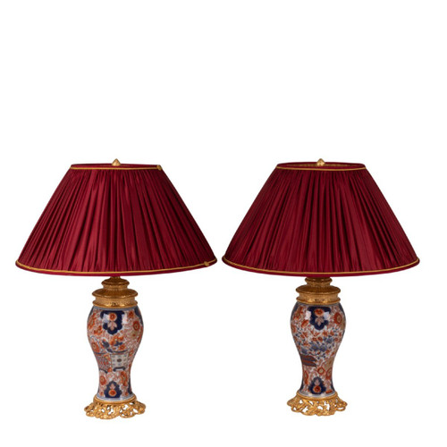 Pair Of Bronze And Bayeux Porcelain Lamps, Circa 1880, LS55451014B