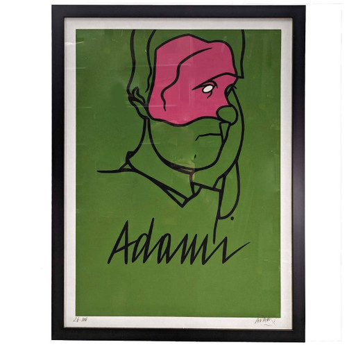 Adami-Lithographie für eine Ausstellung im Cantini-Museum