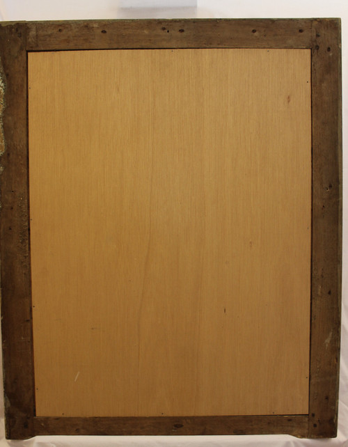 Antiker Restaurierungsspiegel, Gold und Patina 71 x 89 cm