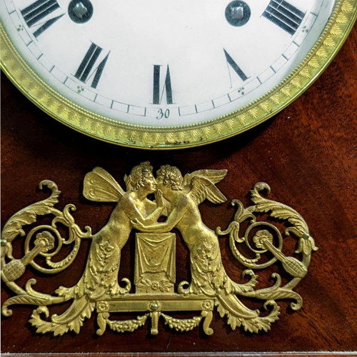 Bollard Clock Mahogany Movement with 3 Bells Guillaume Isidore Champion in Paris