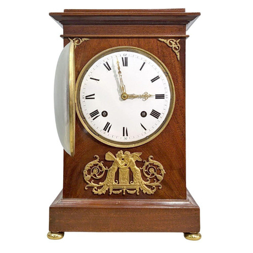 Bollard Clock Mahogany Movement with 3 Bells Guillaume Isidore Champion in Paris