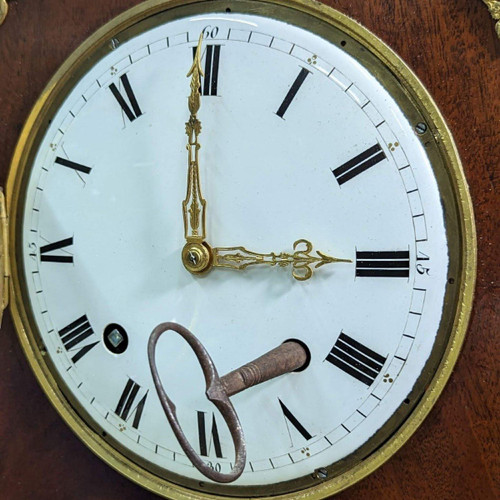 Bollard Clock Mahogany Movement with 3 Bells Guillaume Isidore Champion in Paris