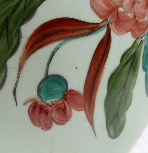 Limoges Porcelain Vase Decorated with Flowers - Early 20th Century