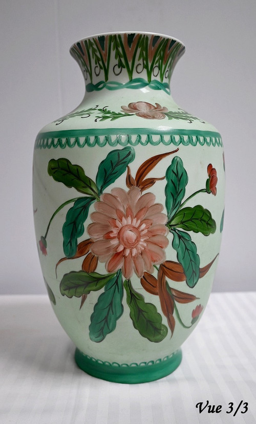 Limoges Porcelain Vase Decorated with Flowers - Early 20th Century