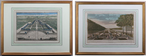 Set Of 18 18th Century Framed Optical Views