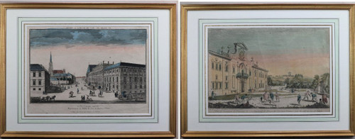 Set Of 18 18th Century Framed Optical Views