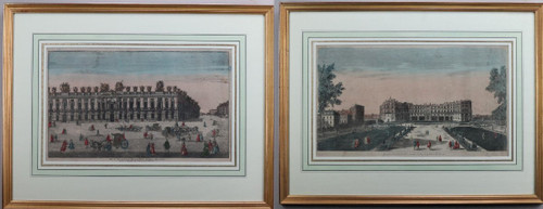 Set Of 18 18th Century Framed Optical Views