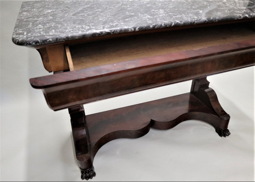 Restoration-period mahogany console.