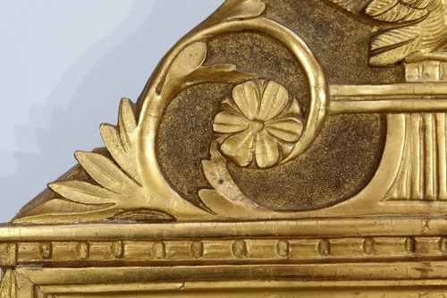 Miroir en bois doré, style louis XVI – Début XXe