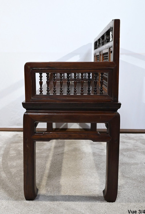 Small Indochinese Rosewood Bench Seat - Late 19th century