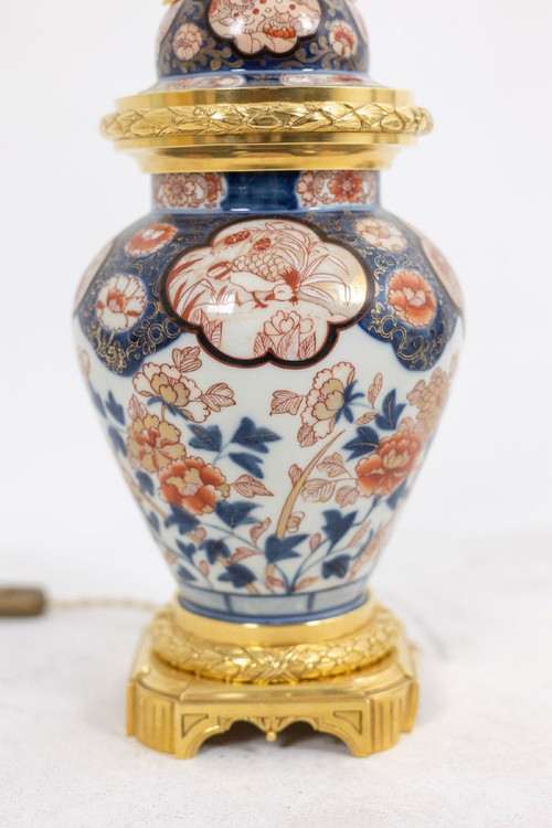 Lampe aus Imari-Porzellan und vergoldeter Bronze, um 1880, LS5057431B