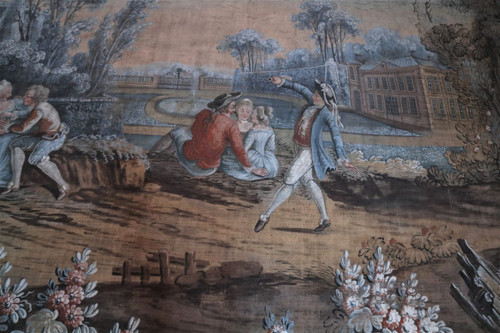 Very Large Oil On Canvas, Fresco In The Eighteenth Century Style, 264x672cm