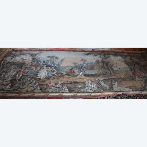 Very Large Oil On Canvas, Fresco In The Eighteenth Century Style, 264x672cm