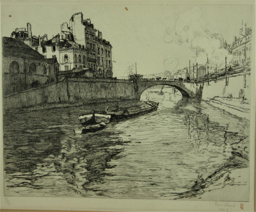 René Pinard, The Bridge Of La Poissonnerie In Nantes, Framed Print